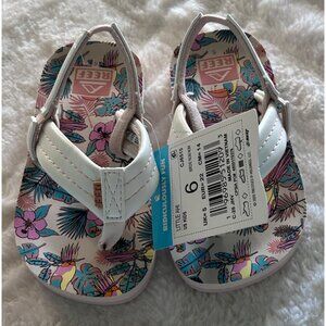 Toddler Reef Ahi Flip Flop Sandals Size 6T 6 Back Strap Summer Tropical New